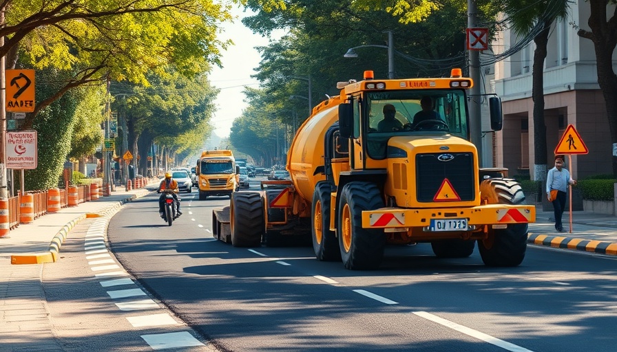 Cedar Park road resurfacing project with active roadwork.