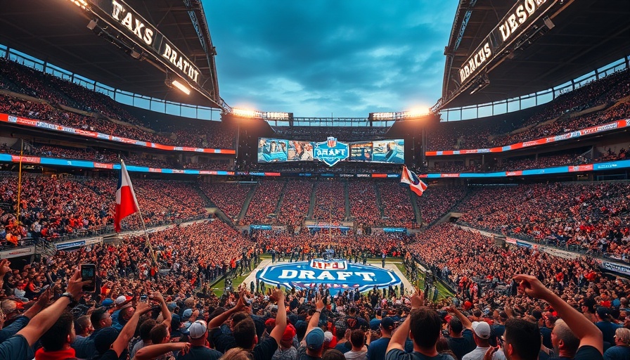 Vibrant scene of Texas NFL Draft Day 2025 celebration.