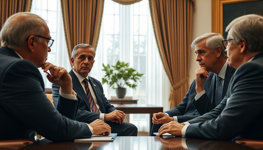 Discussion on U.S.-China trade relations in a formal meeting setting.