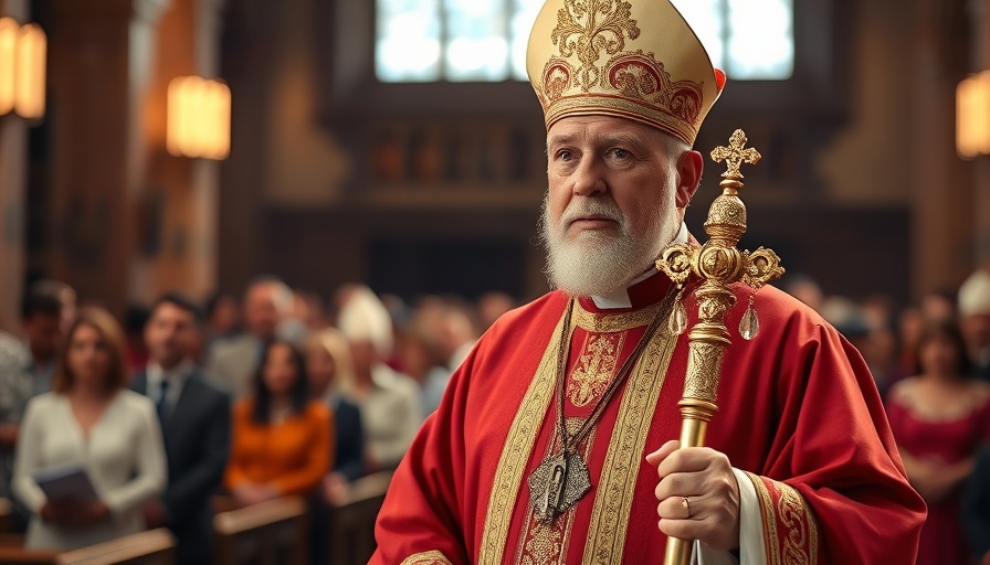 Breaking news today: High-ranking clergyman in ceremonial attire.
