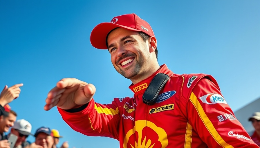 Joey Logano interacts with fans at Nashville NASCAR event