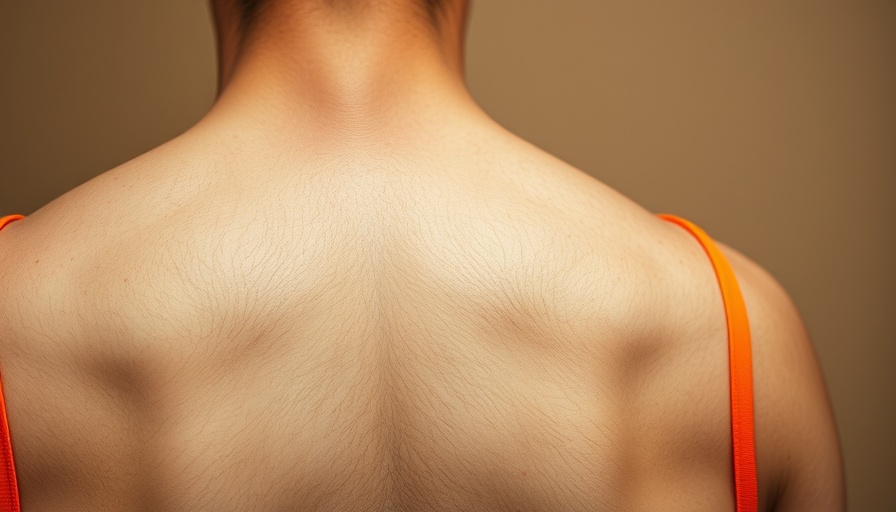 Close-up muscle definition in orange top for autoimmune diseases management concept.
