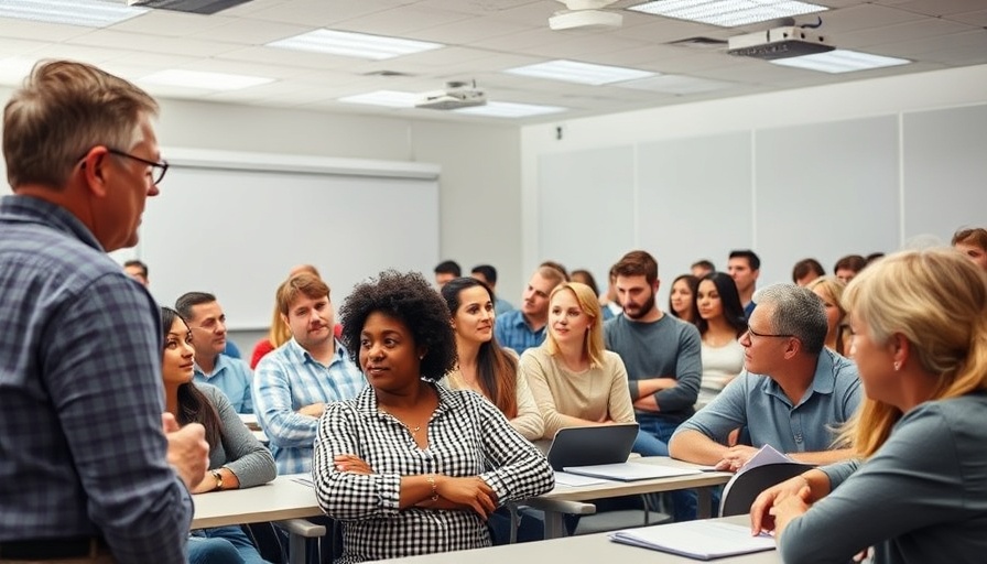 Teacher explaining concepts in a dynamic classroom setting.