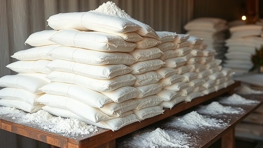 Bundles of white powder linked to methamphetamine trafficking in Operation Meltdown.