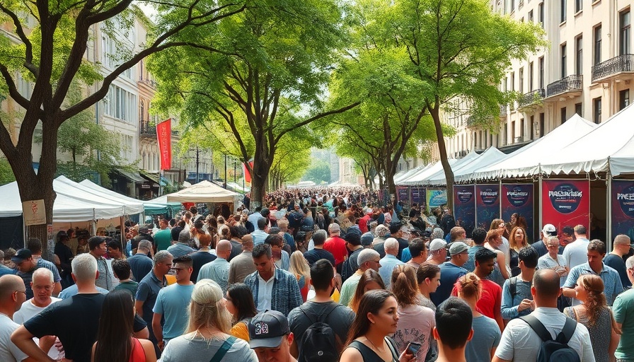 Vibrant outdoor festival scene in Austin showcasing diverse crowd.