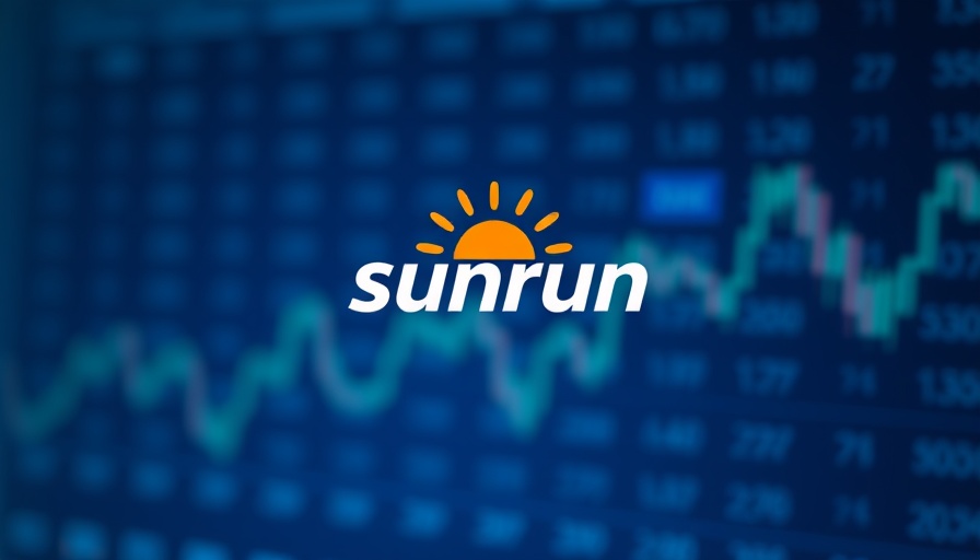 Sunrun logo with stock market chart, Sunrun options trading activity.