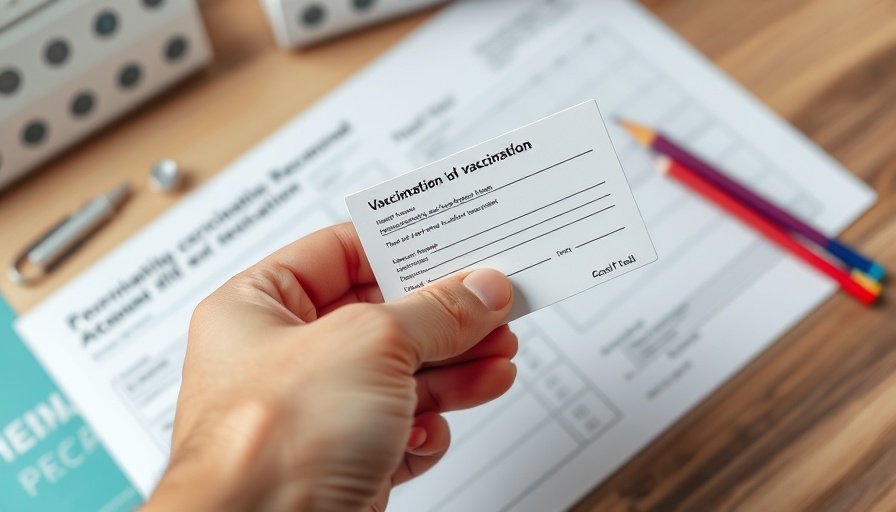 Vaccination card with a hand, indicative of North America measles outbreaks.