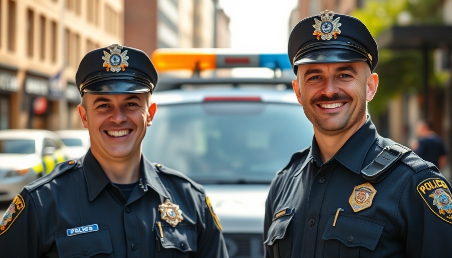 Austin police officers smiling during homicide investigation