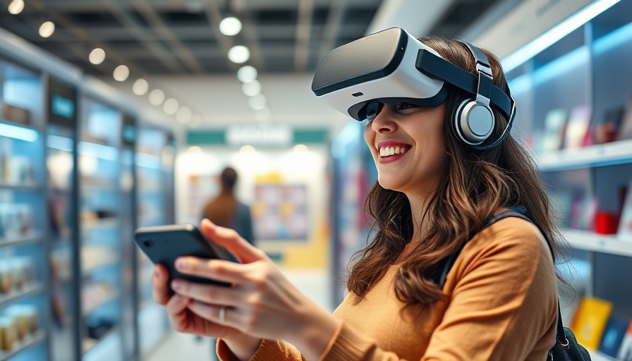 Woman using VR goggles at Lowe's Style Studio in Austin.