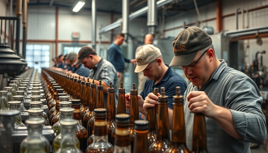 Buffalo Trace Distillery workers sealing bottles.