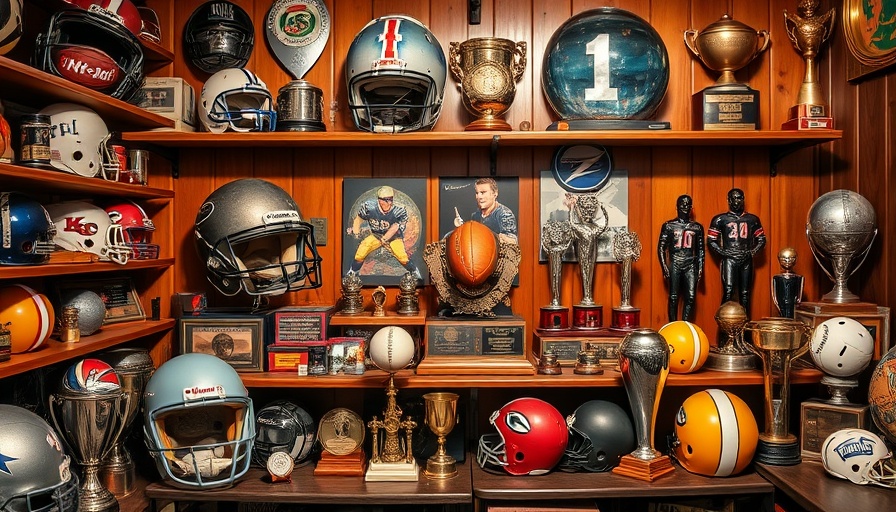 Vintage sports memorabilia showcasing UT Athletics Transformation.
