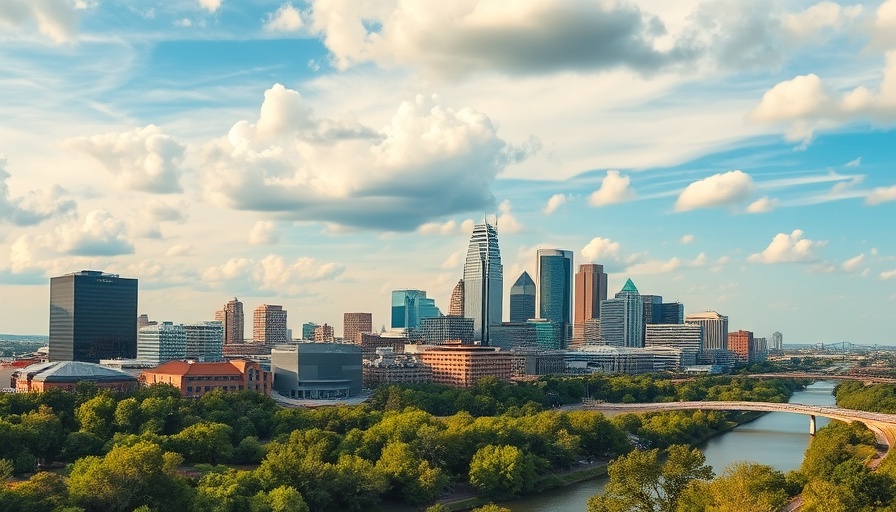 Scenic view of Austin skyline, ideal for living in Austin theme.