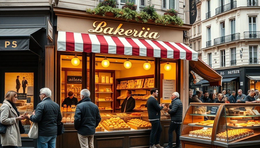 Paris Baguette Leander bakery with customers outside.