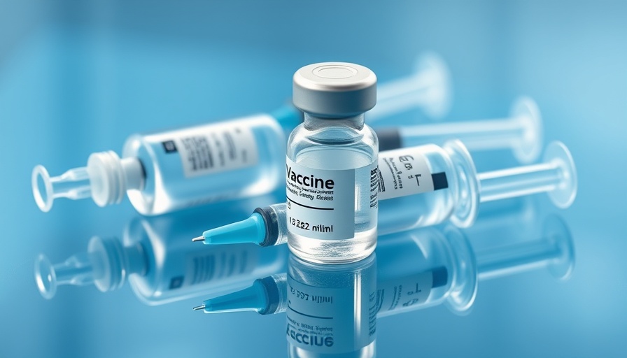 Placebo testing vaccines: vials and syringes on a blue surface.