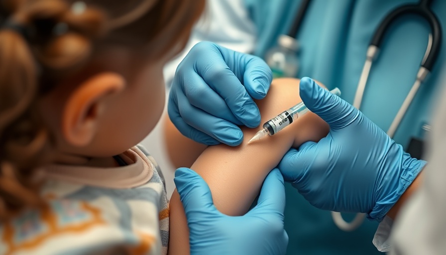 Healthcare worker vaccinating child with support, children's health policies focus.