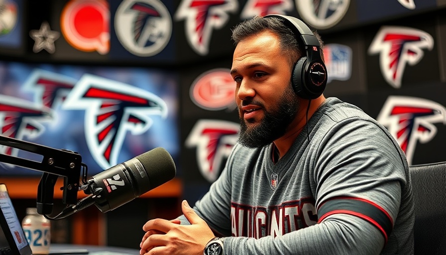 Rakia Jackson influence in sports podcast with Falcons fan