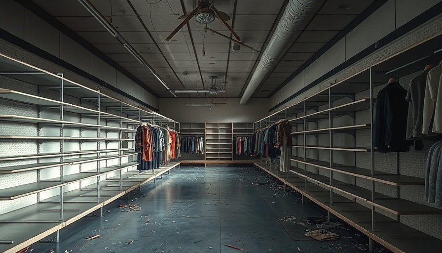 Abandoned clothing store symbolizing closures in Austin