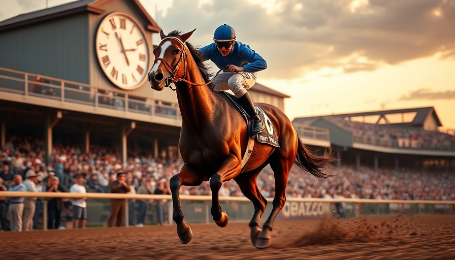 Kentucky Derby winner Sovereignty at finish line