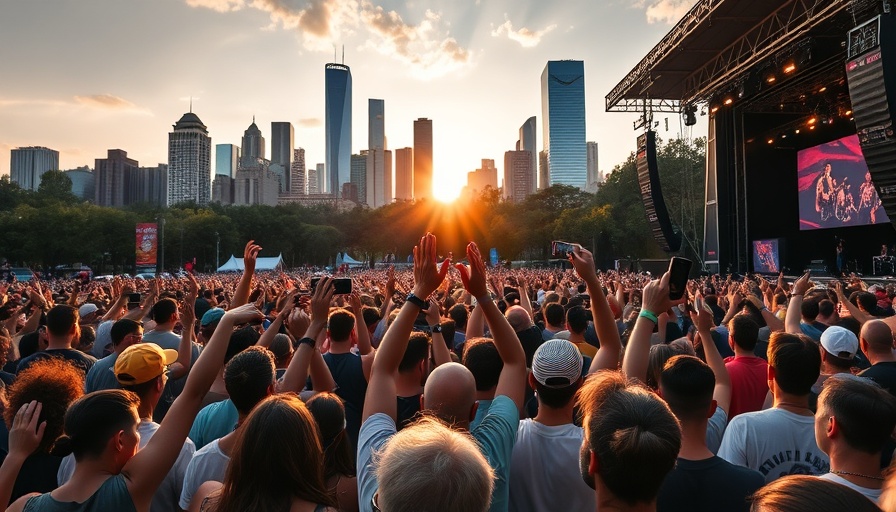 ACL Music Festival crowd with city skyline, highlighting economic impact.