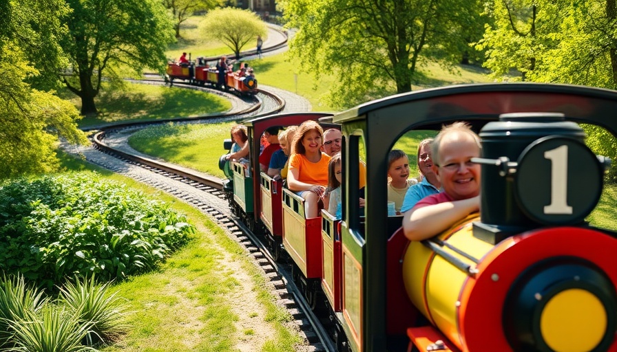 Miniature train at Cedar Rock Railroad in Williamson County Park.