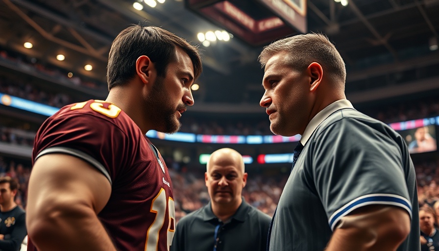 UFC 315 confrontation scene in crowded arena.