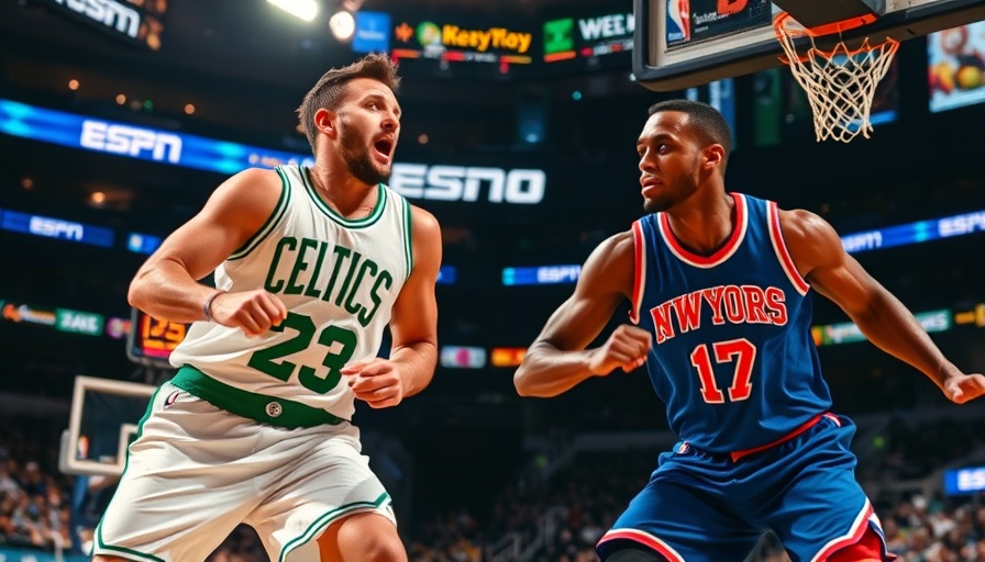 NBA playoffs: Intense Celtics vs. Knicks basketball match.