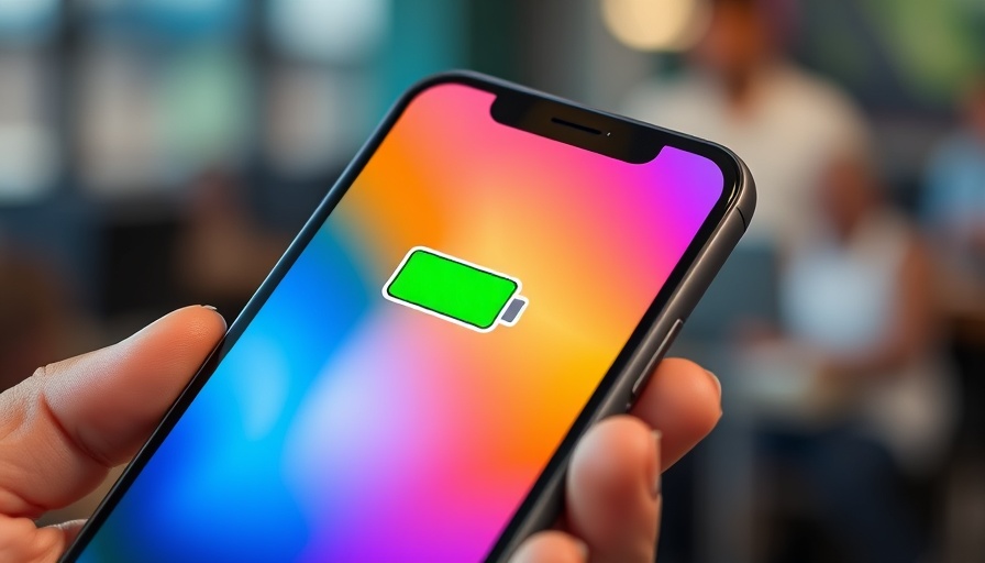 Smartphone displaying low battery symbol, TSA lithium battery rules.