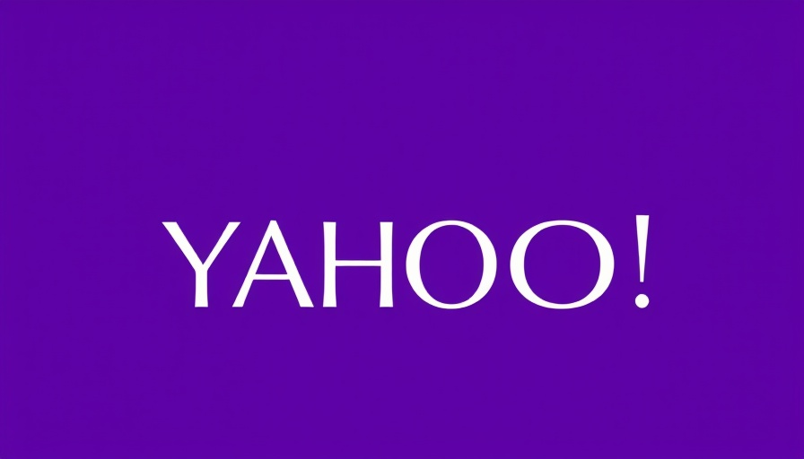 Vibrant purple Yahoo logo on a solid background