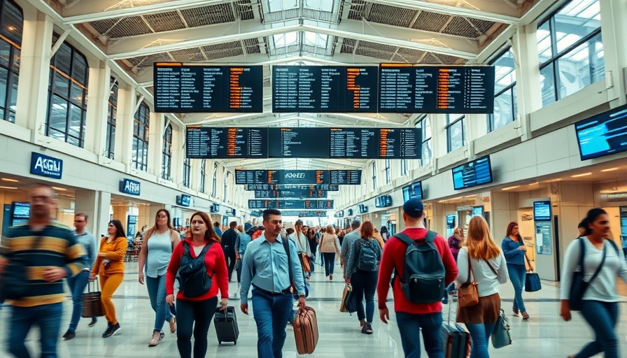 Austin airport terminal with travelers in 2025, reflecting travel decline.