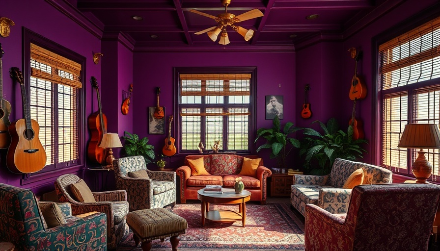 Cozy living room with eclectic design and patterned furniture concepts.