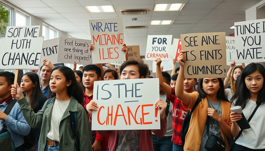 Students protesting to eliminate STAAR test in a school setting.