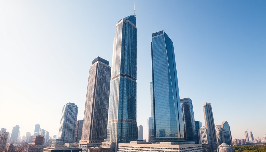 Austin business news buildings against clear sky.