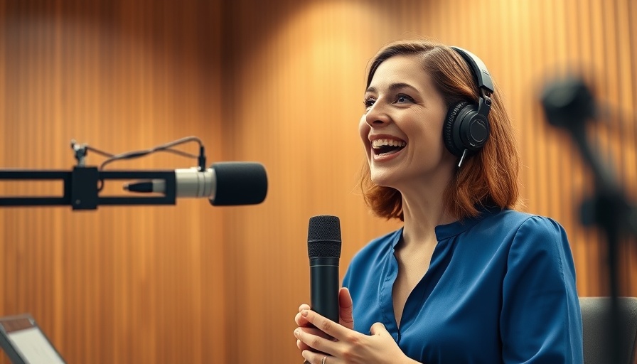 Dr. Casey Means speaking on podcast in blue blouse, modern studio
