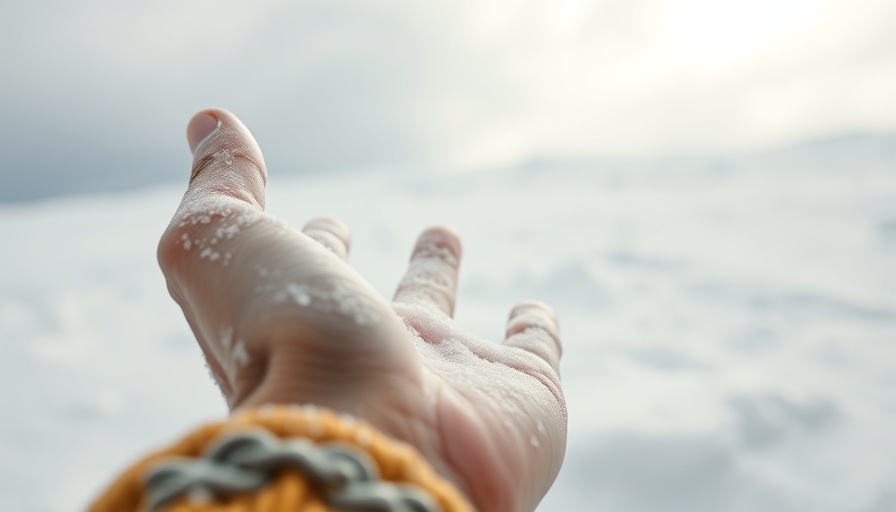 Hand gliding through snow with satisfying sensation, even the sound is satisfying.