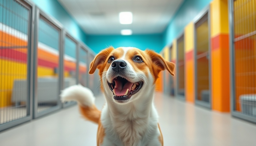 Dog at Williamson County Regional Animal Shelter wagging its tail.