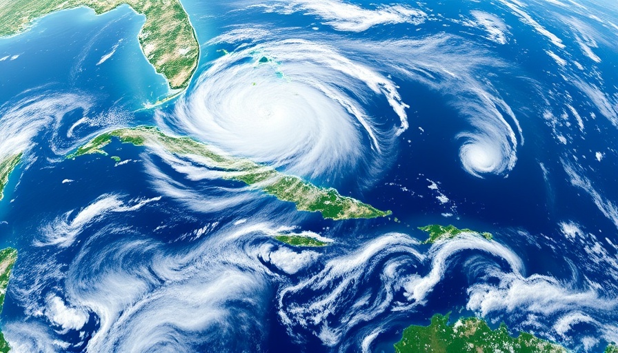 Satellite view of tropical development during hurricane season 2025.