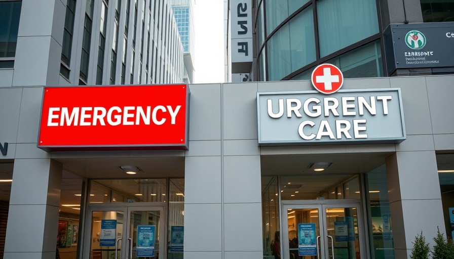 Emergency vs. urgent care signs highlighting healthcare choices.
