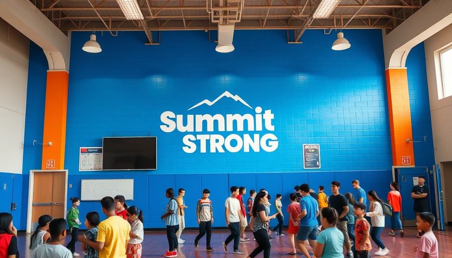 Summit Strong slogan on school wall during 150th celebration.