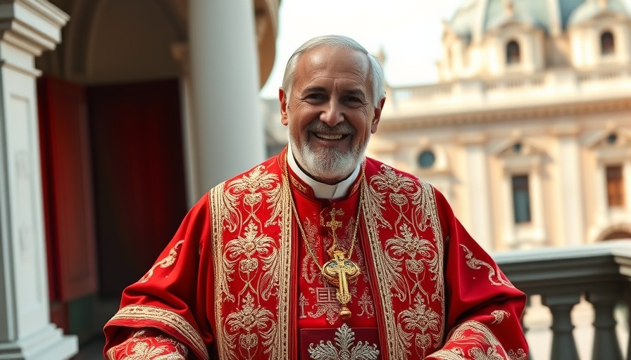 Chicago White Sox Pope Leo XIII graphic in ornate attire on balcony.