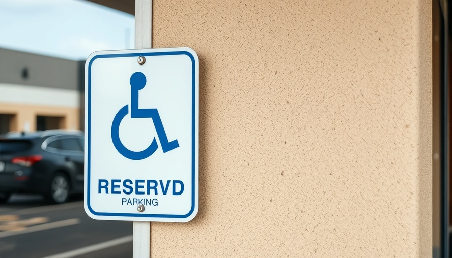Reserved parking sign near window reflecting vehicles, League City.