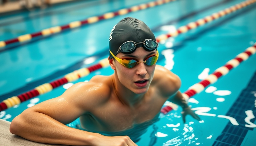 Swimmer finishing race at Regan Smith Longhorn Elite Meet.