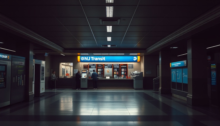Empty NJ Transit station highlighting strike impact.