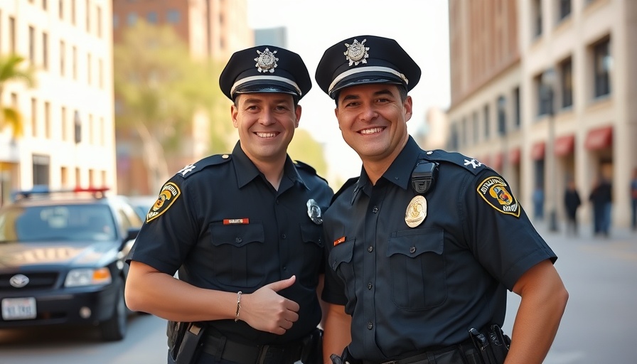 Austin police officers supporting Click It or Ticket campaign