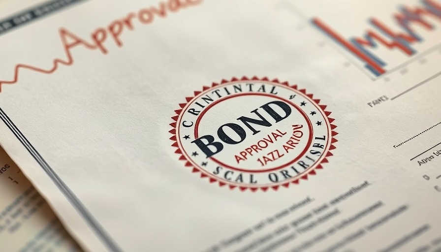 Official document showing Williamson County bonds approval with abstract art