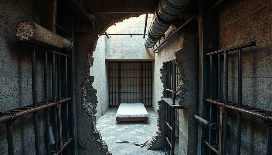 Prison infrastructure showing escape route used by New Orleans escaped inmates.