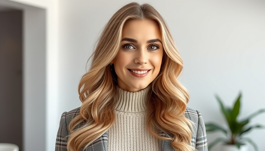 Elegant woman with blonde curls showcasing health and wellness.