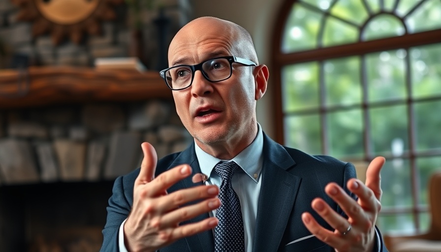 Man speaking energetically indoors, working-class coalition discussion.