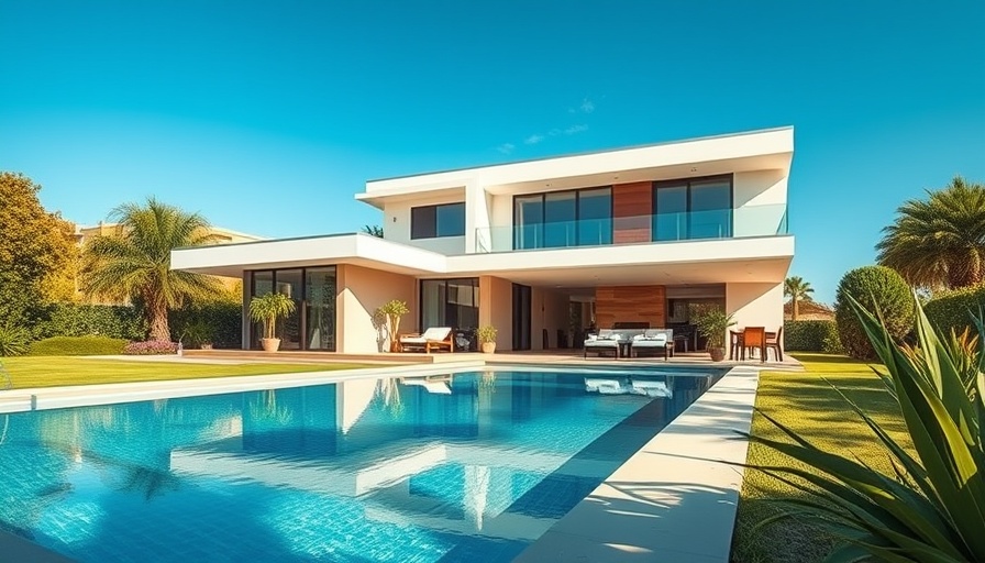 Charming modern house with pool, Austin home for sale, lush greenery.