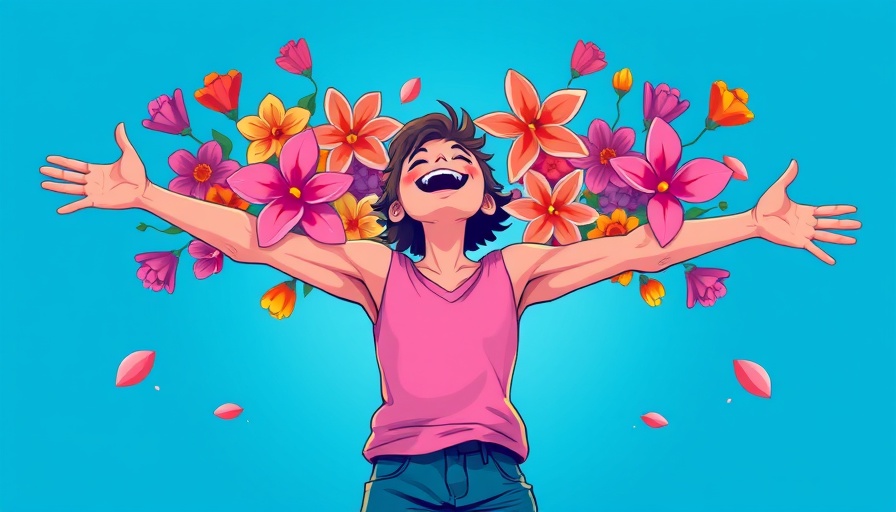 Abstract illustration of a person manifesting with flowers, does manifesting work?