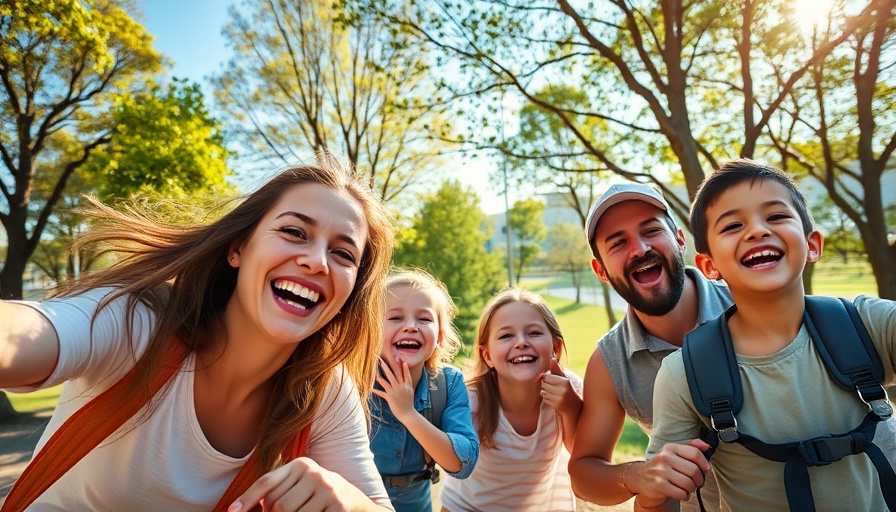 Family enjoying a sunny day at a park, showcasing a perfect family fun destination in Austin.